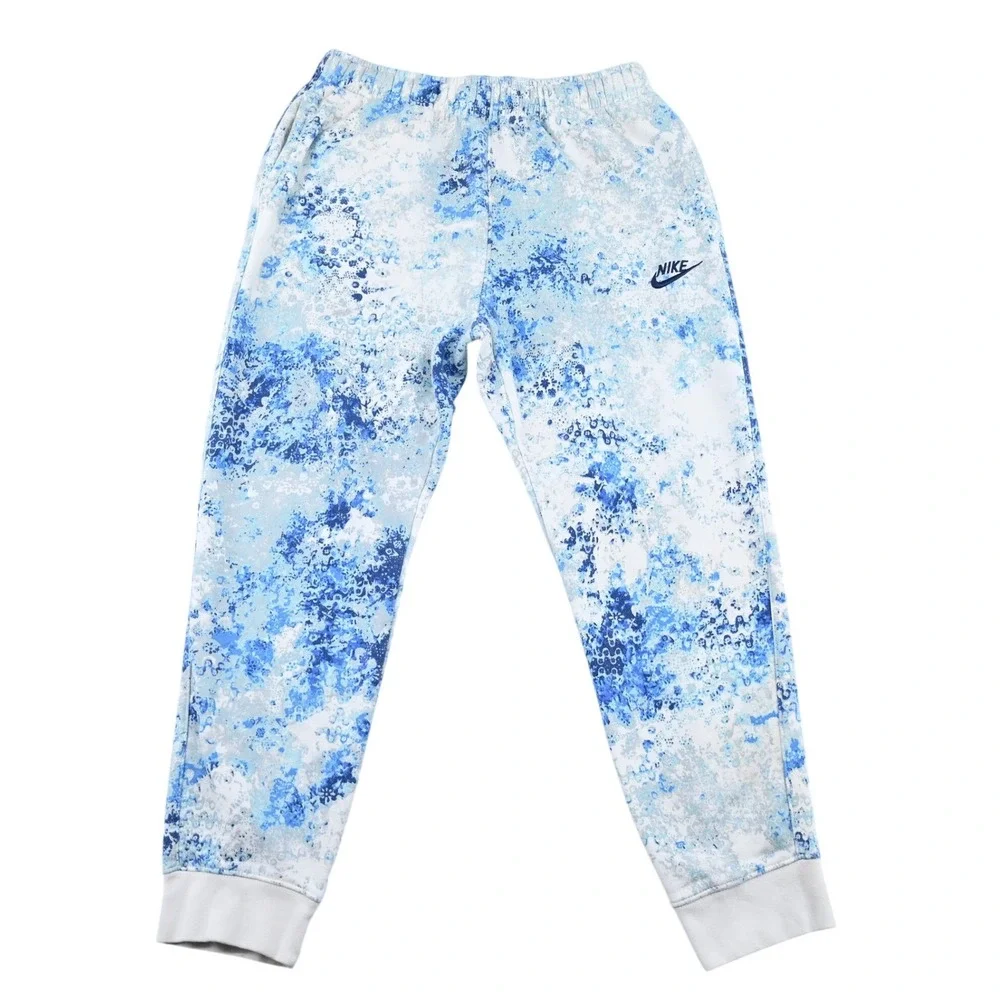Nike Sportswear Club Fleece Tie Dye Joggers Sail Blue Mens L DZ3066-133
